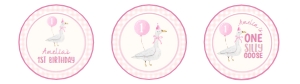 one silly goose cupcake topper G006: 1889922395