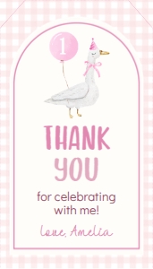 one silly goose thank you tag G006: 1889892683