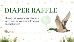 green lucky duck diaper raffle L007: 1849585290
