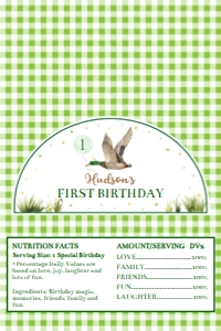 green one lucky duck birthday chocolate wrapper Aldi L007: 1871269749