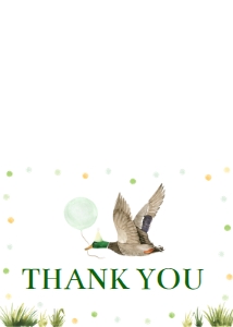 green lucky duck thank you card L007: 1849585290