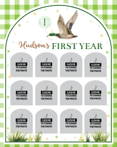 green one lucky duck birthday photo collage 16x20 L007: 1871272623