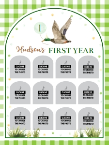 green one lucky duck birthday photo collage 18x24 L007: 1871272623