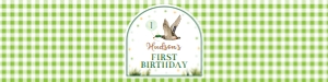 green one lucky duck birthday water bottle label L007: 1871285501
