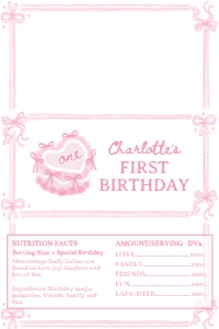 pink bow cake birthday chocolate wrapper Aldi C014: 1855006916
