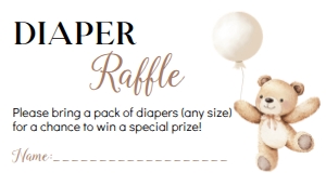 bear diaper raffle B022: 1872171527