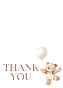 bear thank you card B022: 1872171527