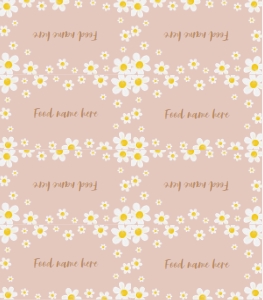 daisy birthday food tent card D017: 1875769650