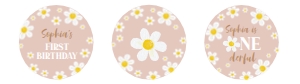 daisy birthday cupcake topper D017: 1889368213
