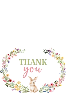 bunny thank you card B023: 1867034786