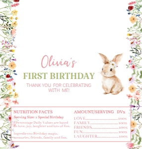 bunny birthday chocolate wrapper Hershey B023: 1882532029