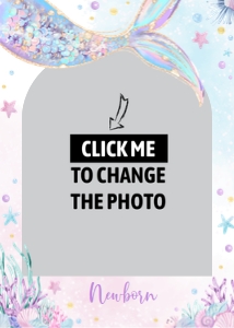blue mermaid photo banner M010: 1872286114