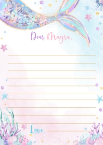 blue mermaid time capsule card M010: 1872286114