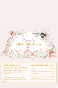 fairy birthday chocolate wrapper Aldi F023: 4391812000