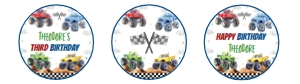 monster truck cupcake topper M012: 1890936369