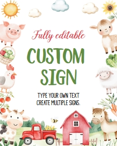 farm animal custom sign A011: 1898605369