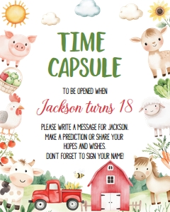farm animal time capsule A011: 1884402242