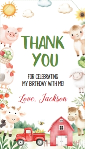 farm animal thank you tag A011: 1898605369