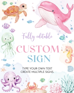Oneder the sea custom sign O014: 1889090898