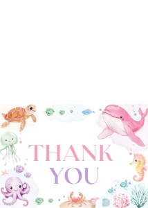 Oneder the sea thank you card O014: 1888212604