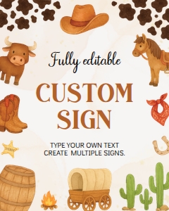 first rodeo birthday custom sign C015: 1891823264
