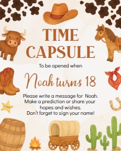first rodeo birthday time capsule C015: 1906019519