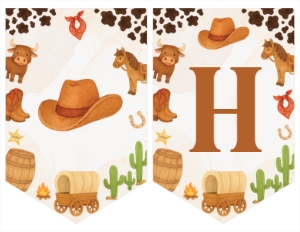 first rodeo birthday banner C015: 1891809818