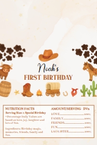 first rodeo birthday chocolate wrapper Aldi C015: 1906019519