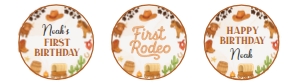 first rodeo birthday cupcake topper C015: 1891839508