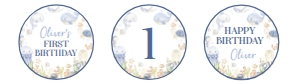 oneder the sea birthday cupcake topper O015: 4317719959