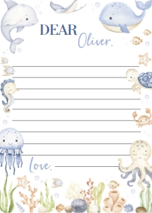 oneder the sea birthday time capsule card O015: 4317731684
