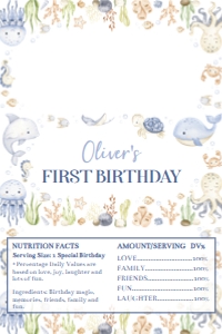 oneder the sea birthday chocolate wrapper Aldi O015: 4317731684