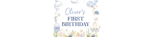 oneder the sea birthday water bottle label O015: 4317719959