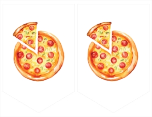 pizza baby shower banner P013: 4318188981