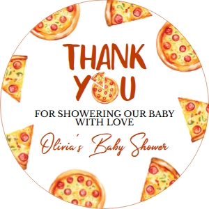 pizza baby shower thank you favor P013: 4318188981
