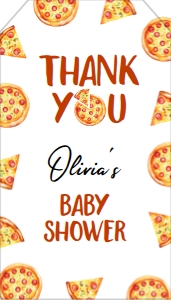 pizza baby shower thank you tag P013: 4318188981