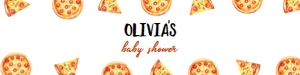 pizza baby shower water bottle label P013: 4318188981