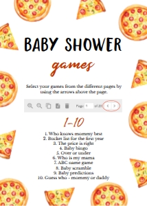pizza baby shower games P013: 4318188981