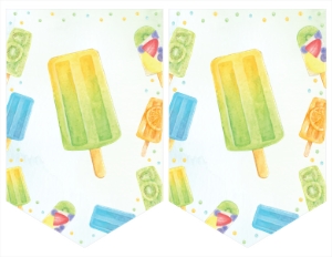 popsicle baby shower banner P008: 4319341685