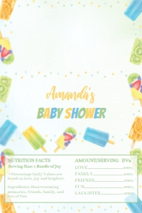popsicle baby shower chocolate wrapper Aldi P008: 4319341685