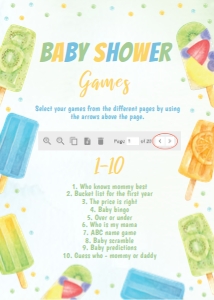 popsicle baby shower games P008: 4319341685