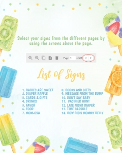 Popsicle Baby Shower Sign P008: 4319341685