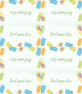 popsicle baby shower food tent card P008: 4319341685