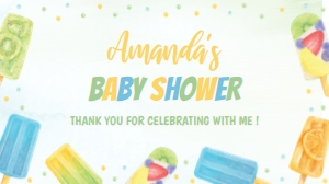 popsicle baby shower gable box label P008: 4319341685