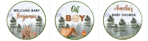 camping baby shower cupcake topper C006: 4330414168