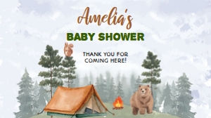 camping baby shower gable box label C006: 4330414168