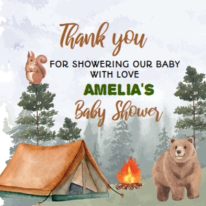 camping baby shower thank you favor C006: 4330414168