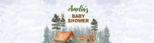 camping baby shower water bottle label C006: 4330414168