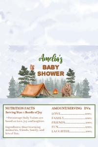 camping baby shower chocolate wrapper Aldi C006: 4330414168