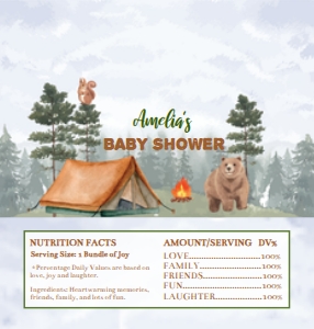 camping baby shower chocolate wrapper Hershey C006: 4330414168